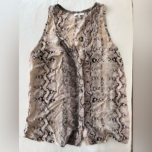 Joie Silk Snake Skin Top